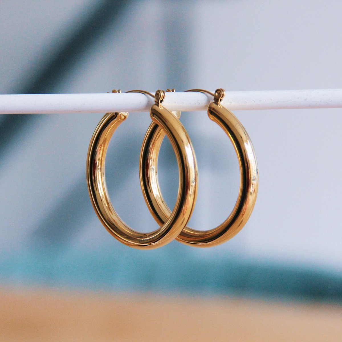 RVS ring maxi '40mm' – goud
