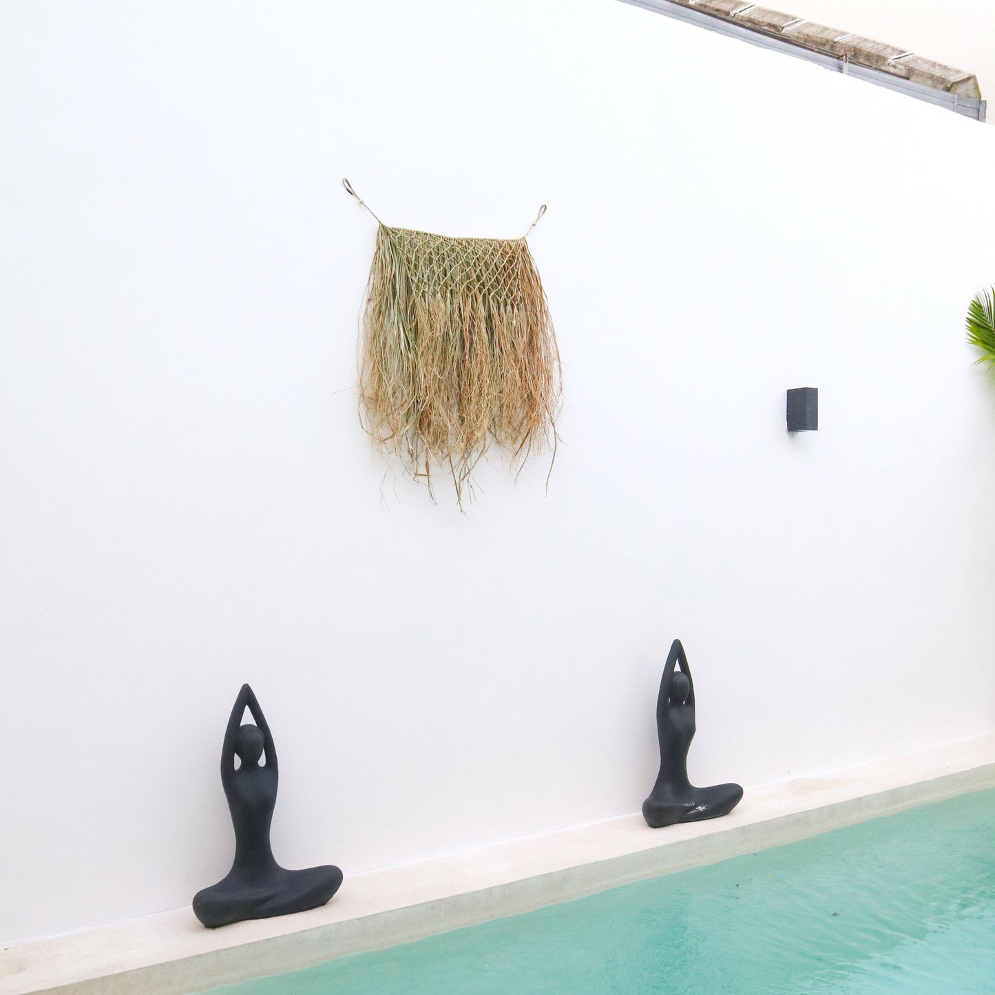 Tropical Wall Hanging Wanddecoratie 65 cm Handgeweven van Raffia HATI