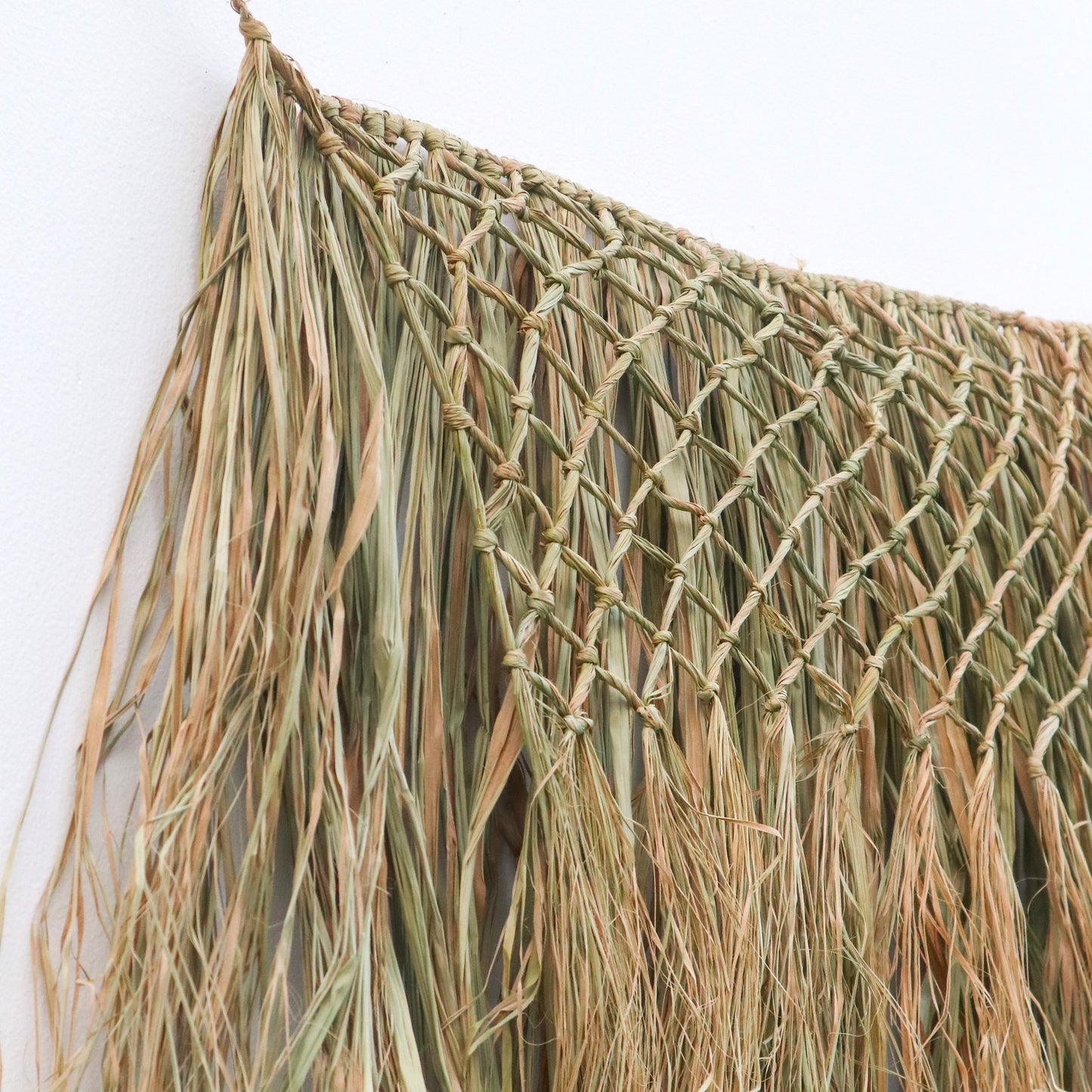 Tropical Wall Hanging Wanddecoratie 65 cm Handgeweven van Raffia HATI