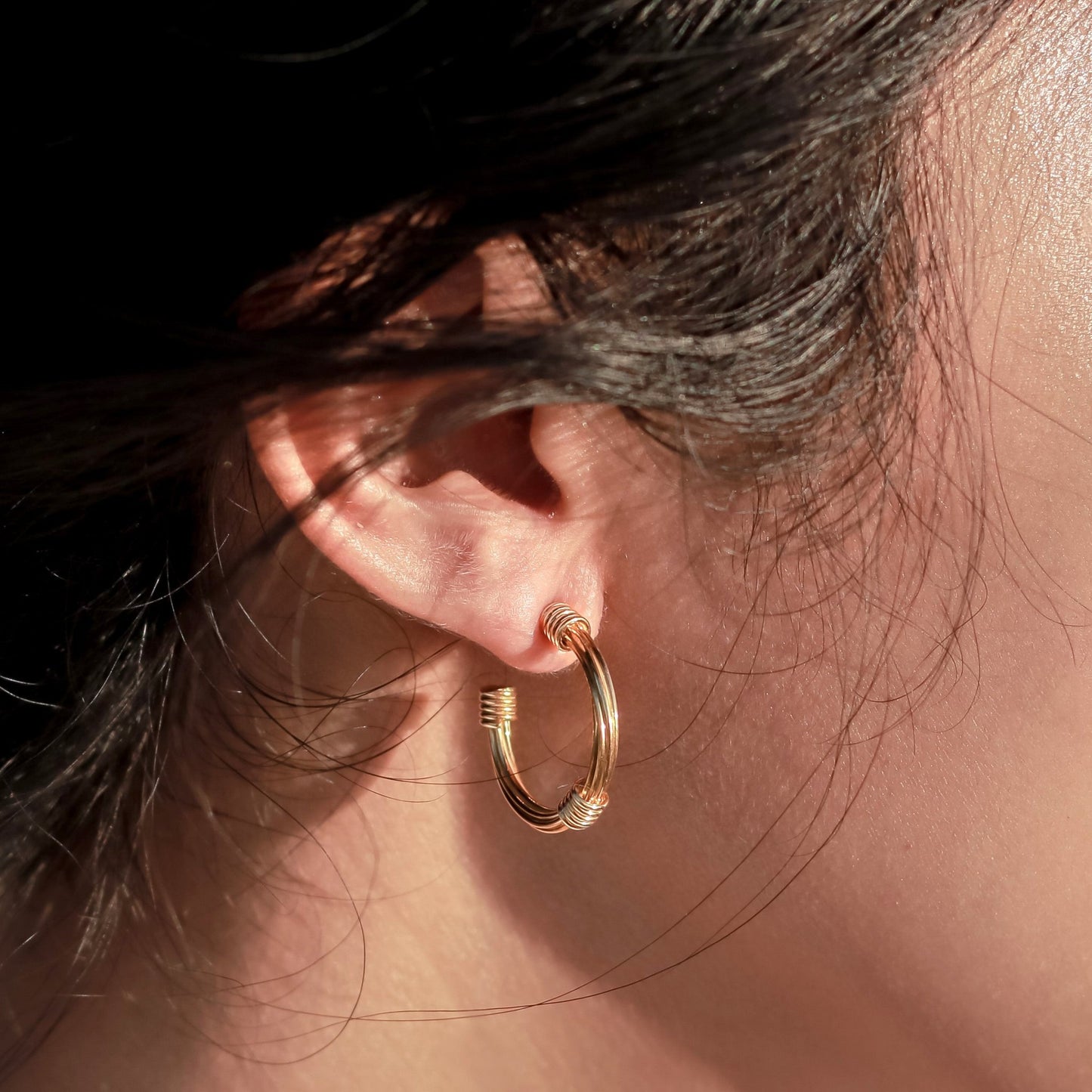 Hoop oorbellen 18k verguld - minimalistische oorbellen - ronde oorbellen gemaakt van 925 zilver goud vermeil - MELASTI