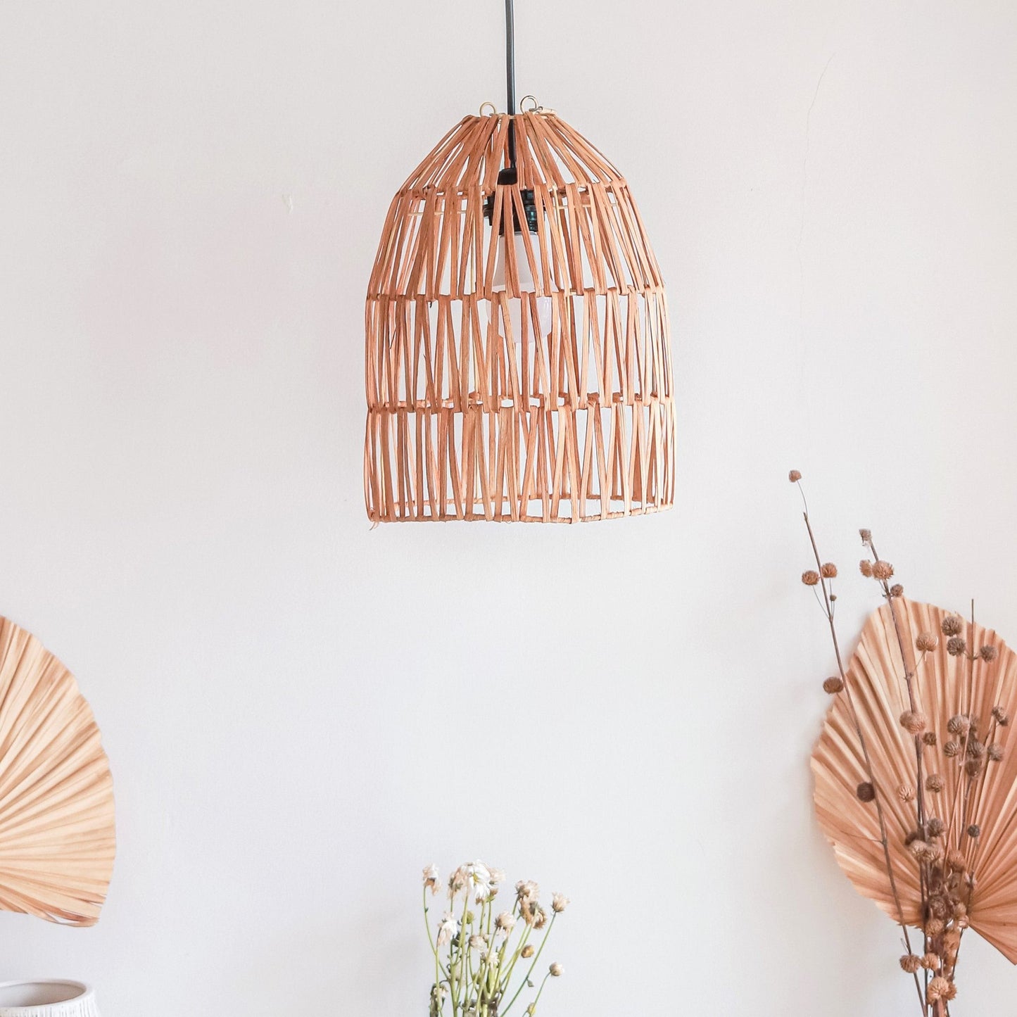 Rotan Lamp | Natuurlijke lampenkap | Hanglamp MALUKA Gemaakt van Natuurlijke Vezels (2 maten)