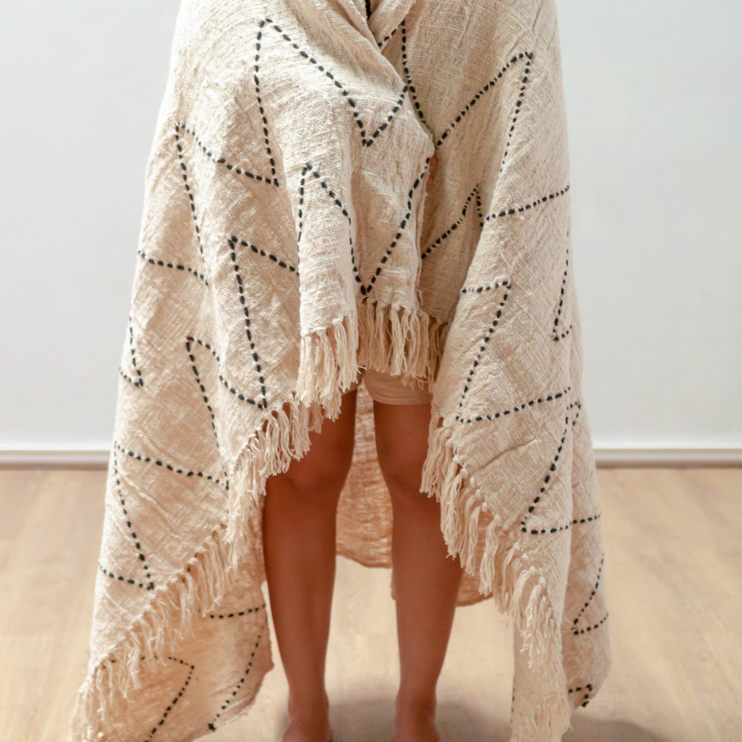 Katoenen deken | Sprei | Bedovertrek | Sofadeken 140x200 cm LINGGAH Handgeweven van katoen