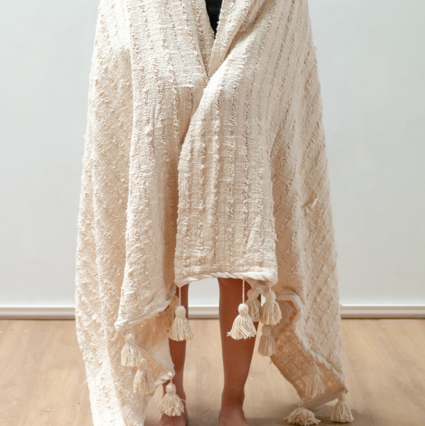 Boho-deken | Katoenen deken | Sprei | Bedovertrek 110x200 cm TENUN Handgeweven van katoen