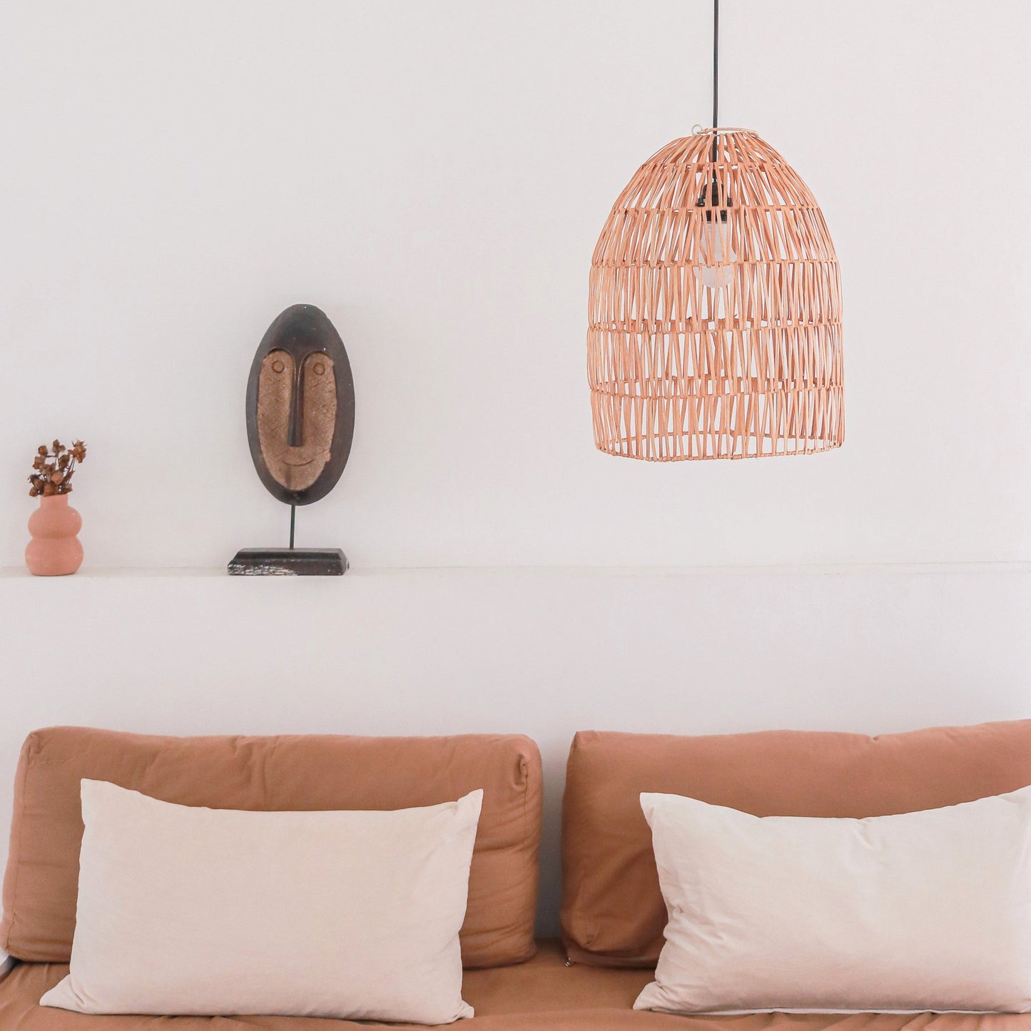 Rotan Lamp | Natuurlijke lampenkap | Hanglamp MALUKA Gemaakt van Natuurlijke Vezels (2 maten)