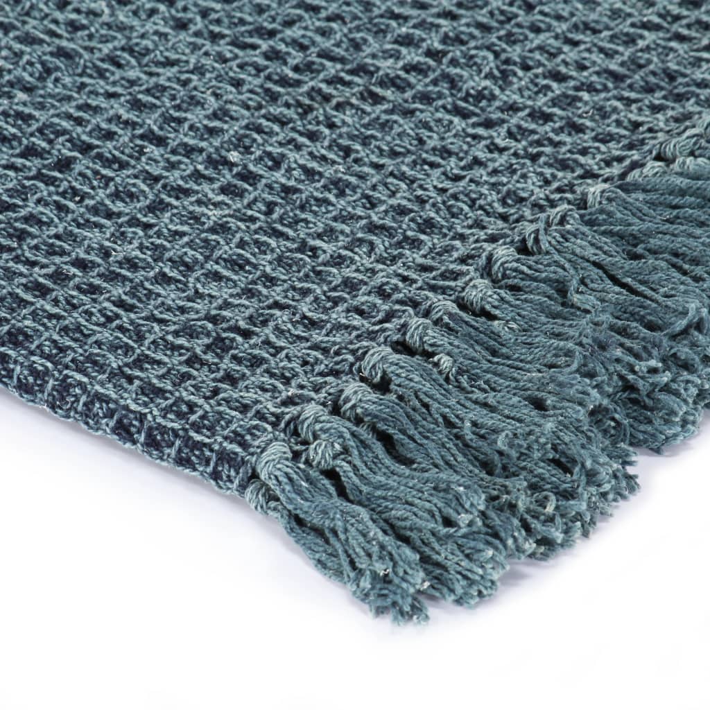 Plaid 125X150 Cm Katoen Indigo-Blauw