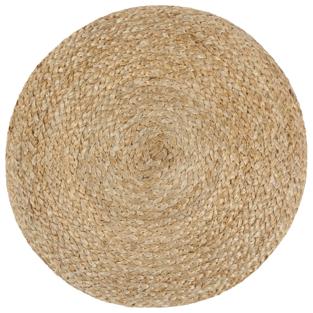 Poef Handgemaakt 40X45 Cm Jute Grijs