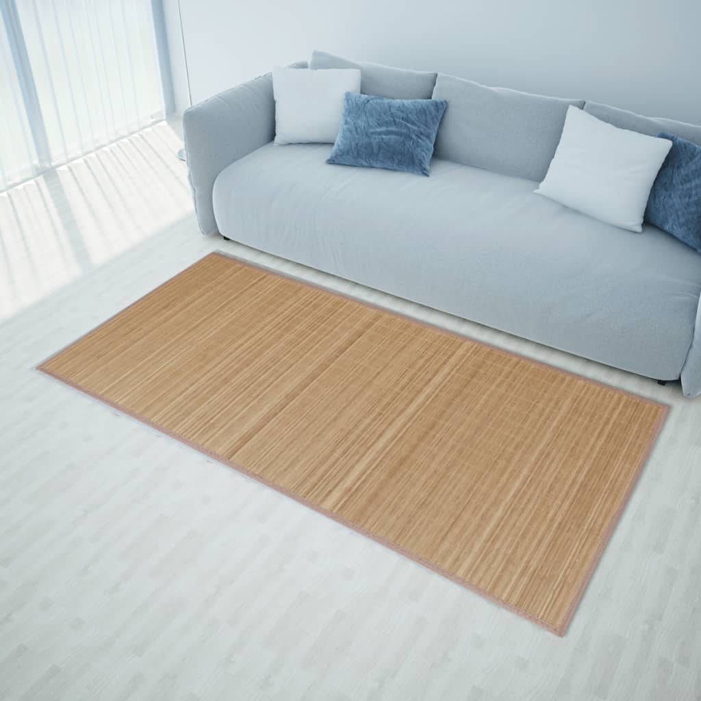 Bamboemat rechthoekig 120 x 180 cm (bruin)