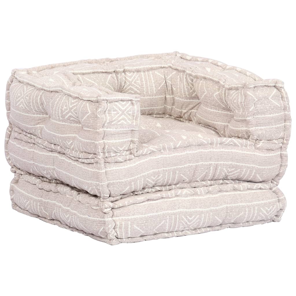 Poef Modulair Stof Beige