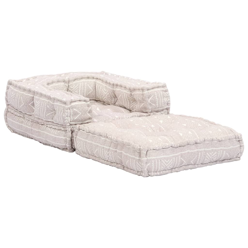 Poef Modulair Stof Beige