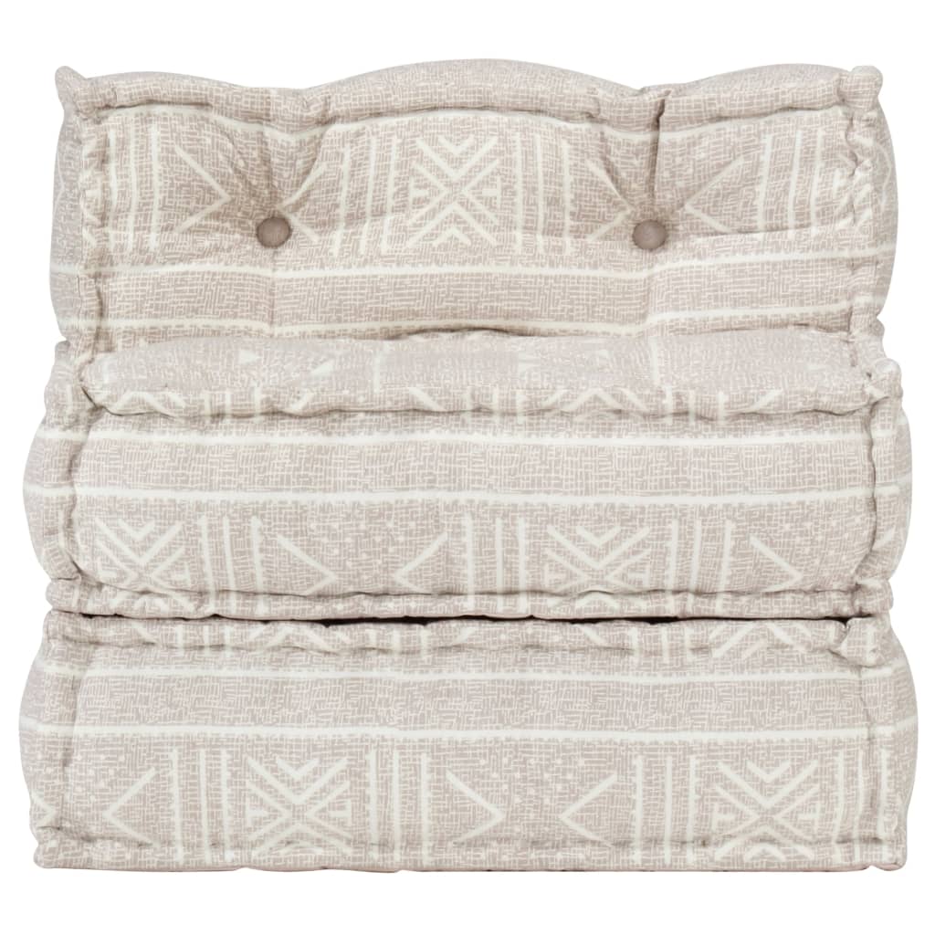 Poef Modulair Stof Beige