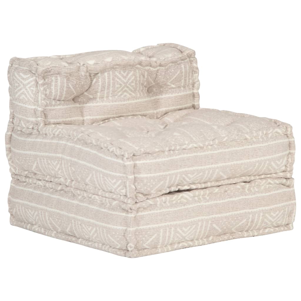 Poef Modulair Stof Beige