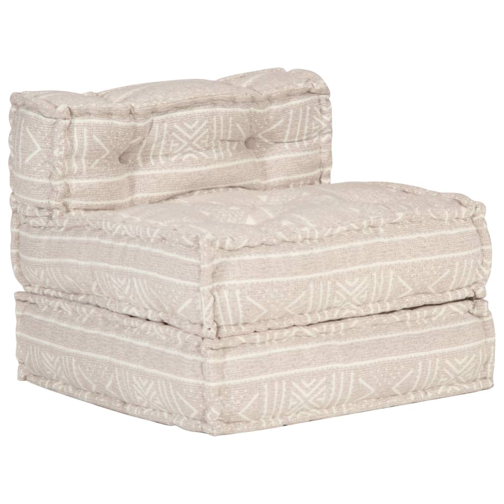 Poef Modulair Stof Beige