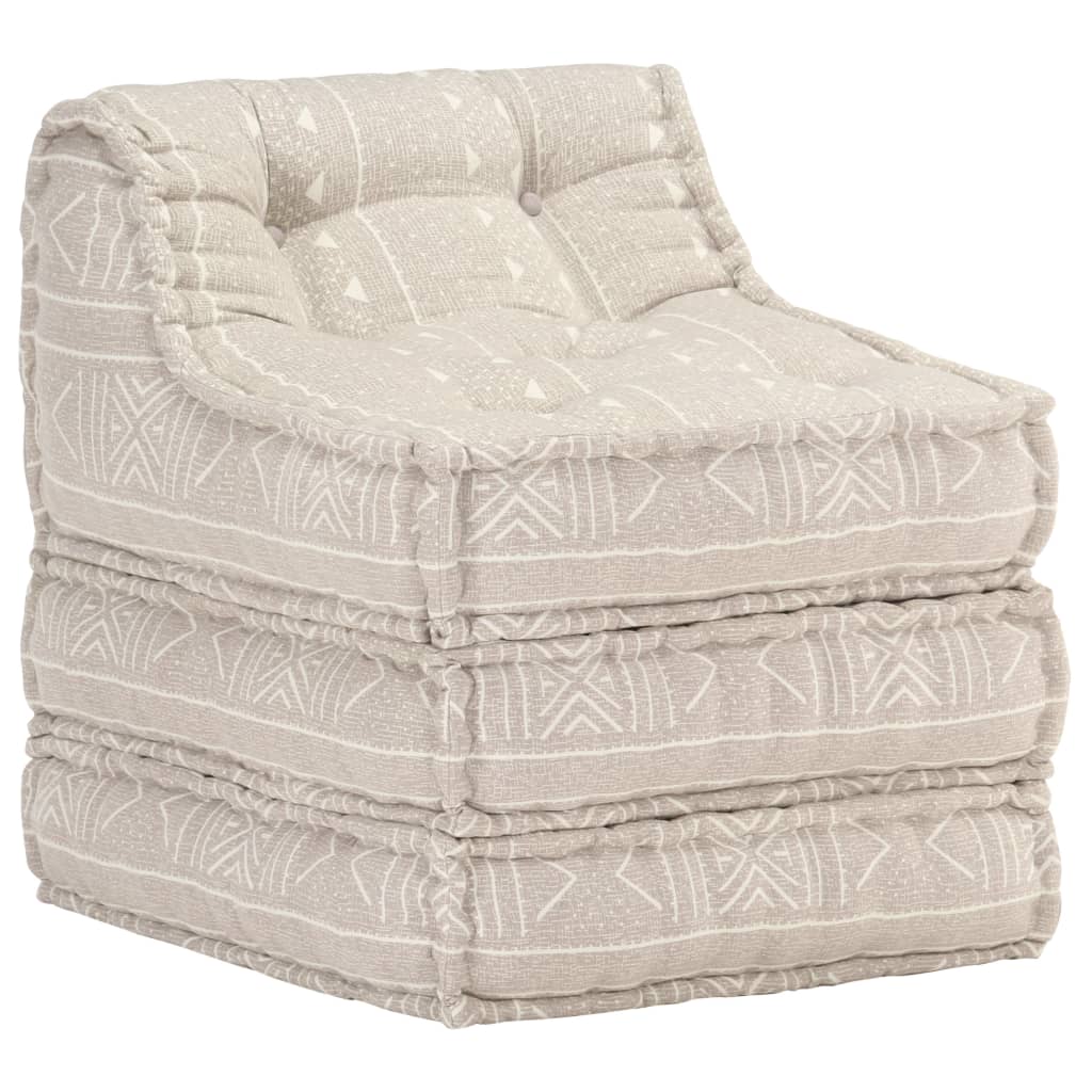 Poef Modulair Stof Beige