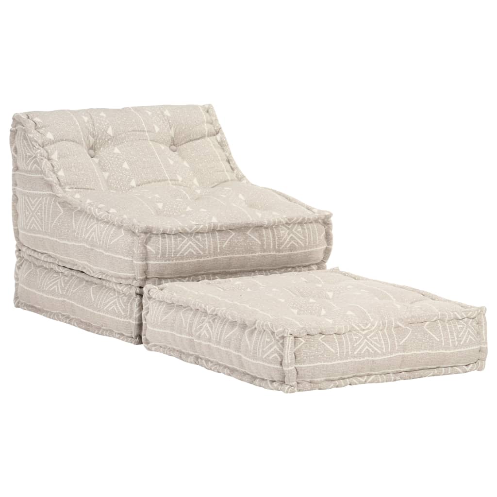 Poef Modulair Stof Beige