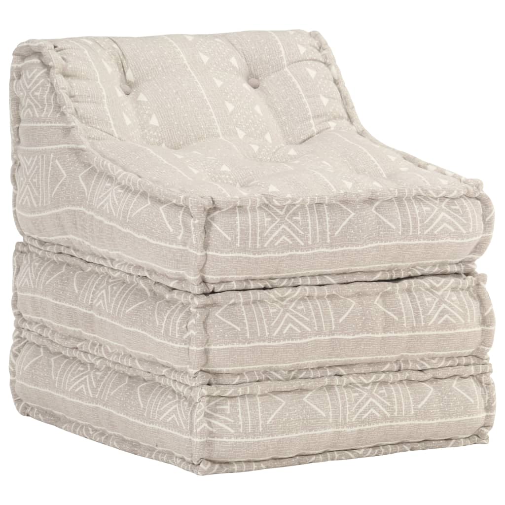 Poef Modulair Stof Beige