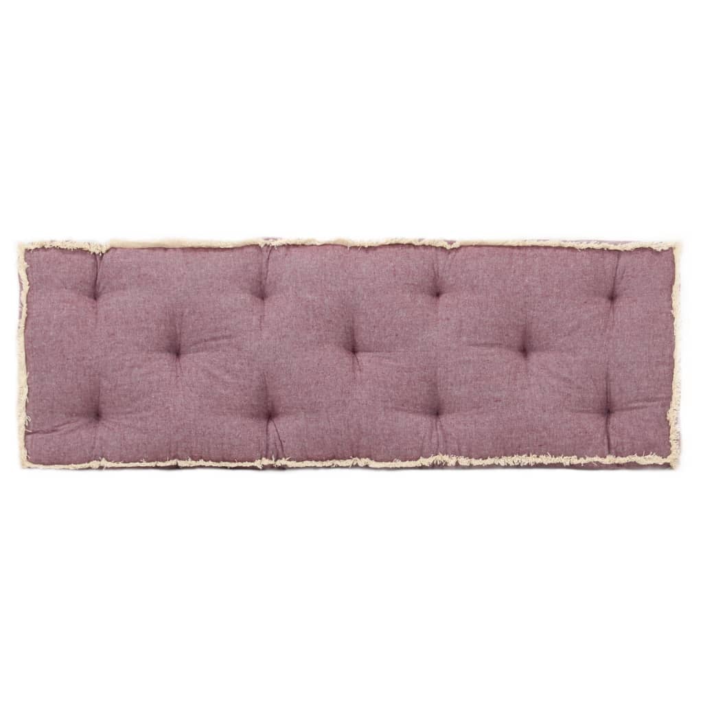 Bankkussen pallet 120x40x7 cm bordeauxrood