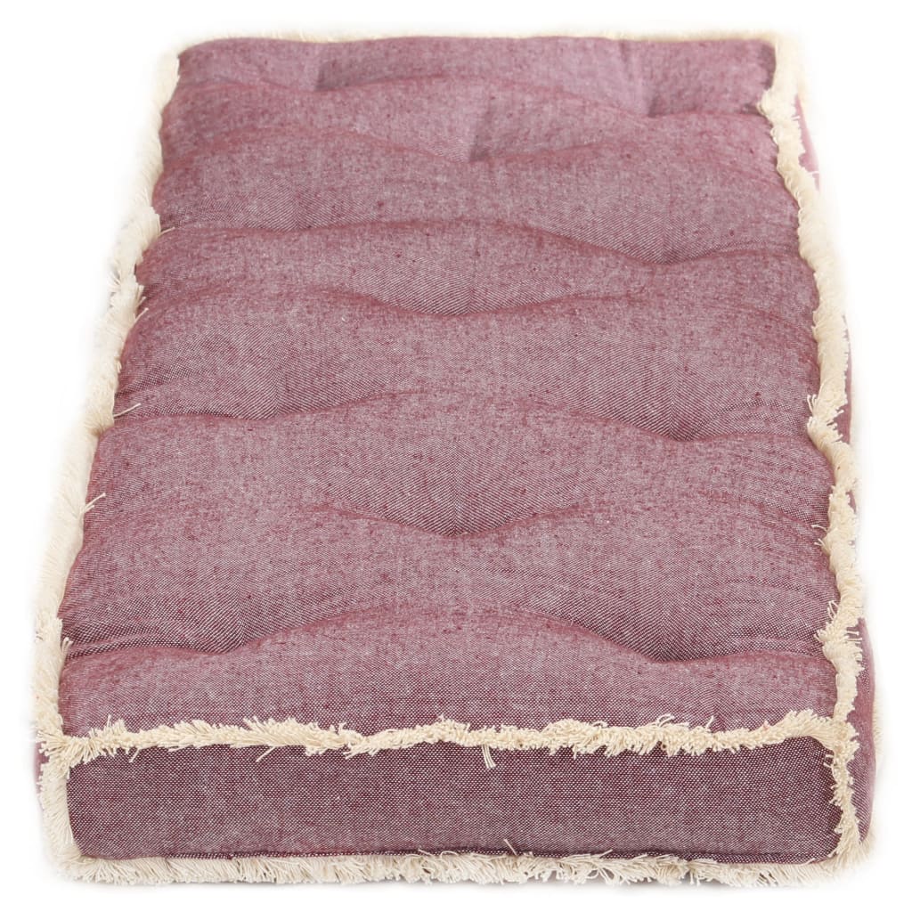Bankkussen pallet 120x40x7 cm bordeauxrood