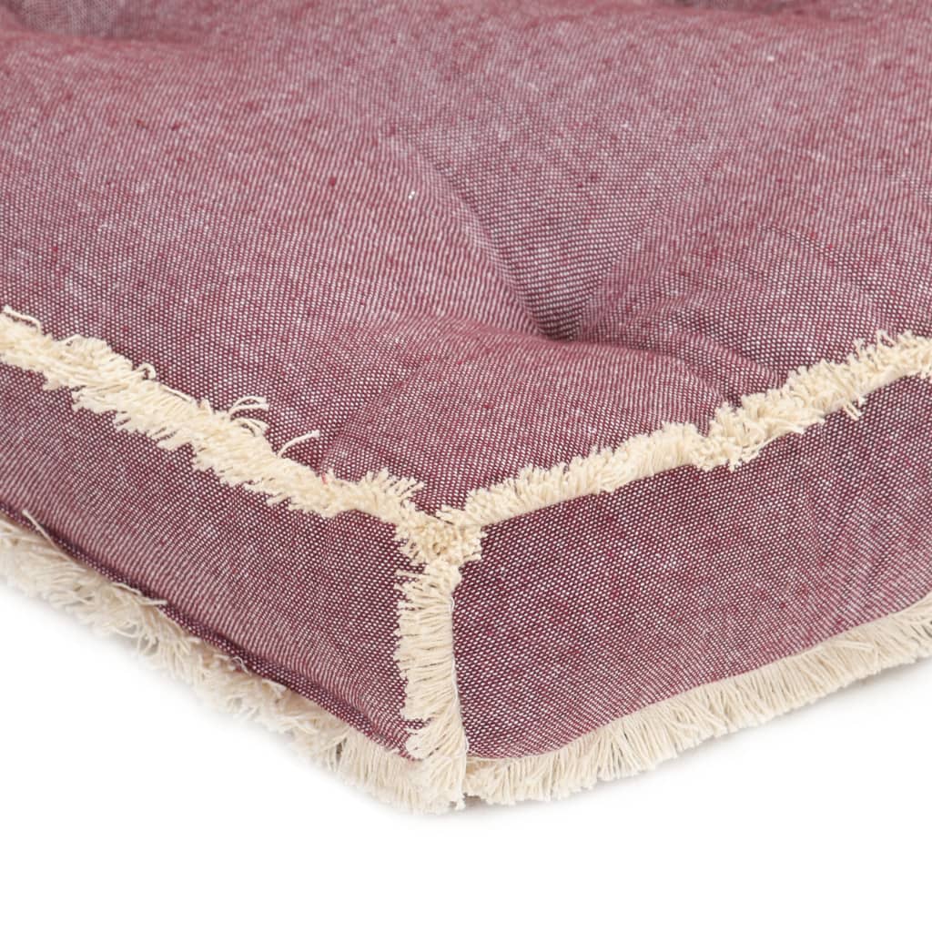 Bankkussen pallet 120x40x7 cm bordeauxrood