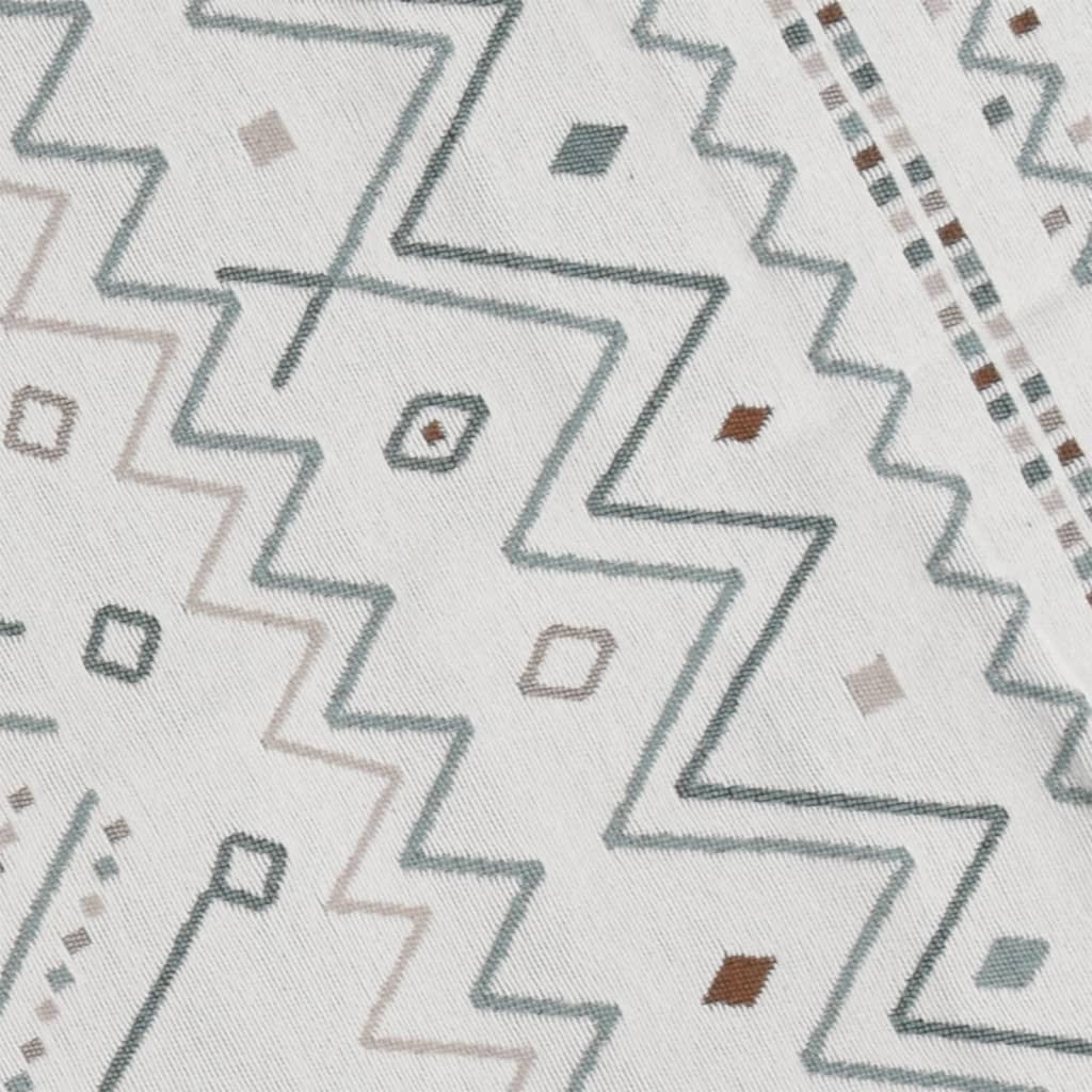 Vloerkleed 80X300 Cm Katoen Beige En Blauw