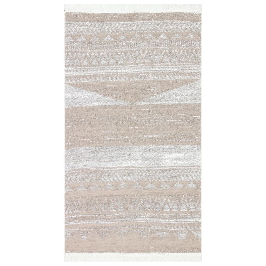 Vloerkleed 120X180 Cm Katoen Beige