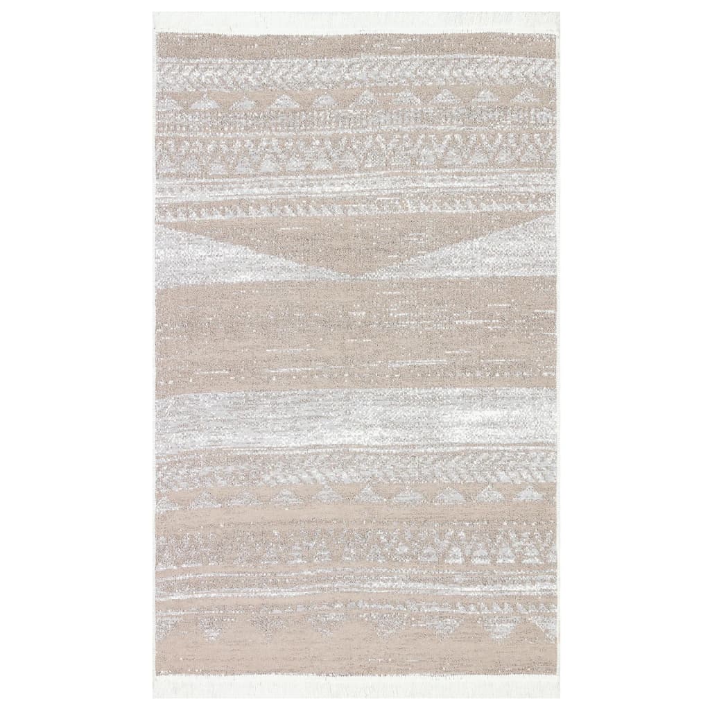 Vloerkleed 160X230 Cm Katoen Beige