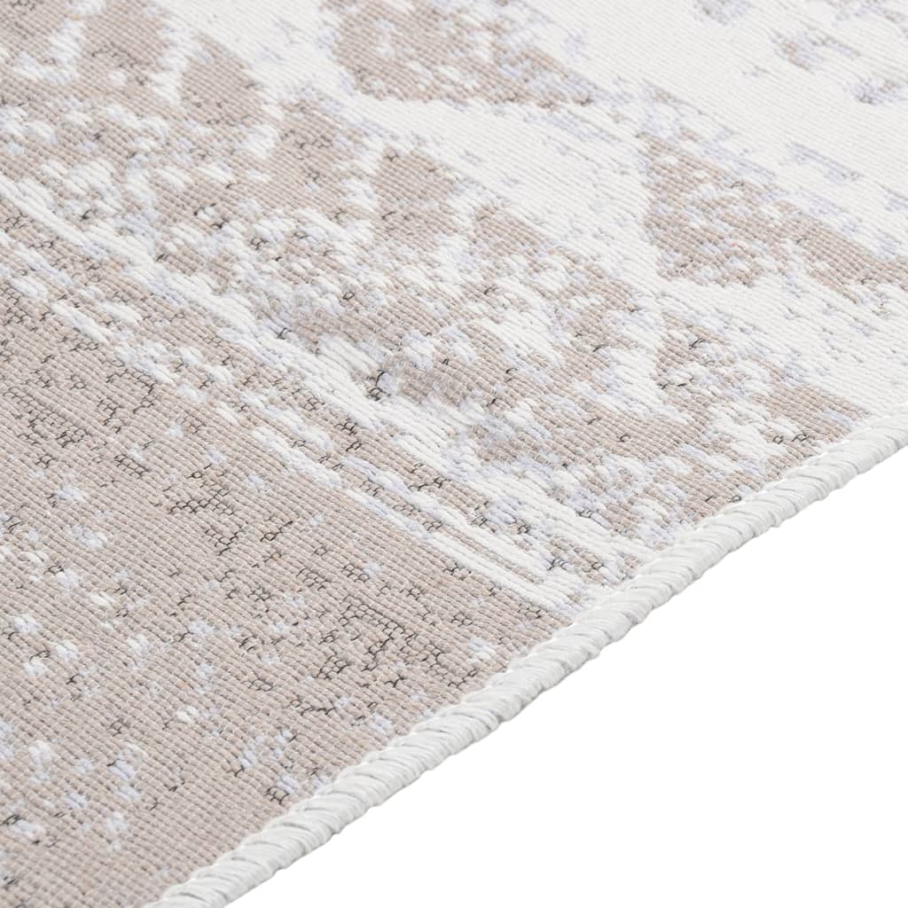 Vloerkleed 160X230 Cm Katoen Beige