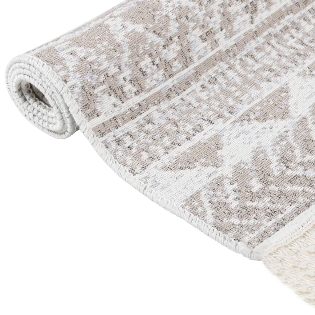 Vloerkleed 160X230 Cm Katoen Beige