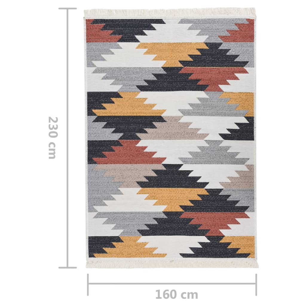 Vloerkleed 160X230 Cm Katoen Meerkleurig