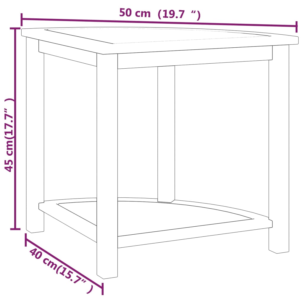 Douchekrukje Hoek 50X40X45 Cm Massief Teakhout