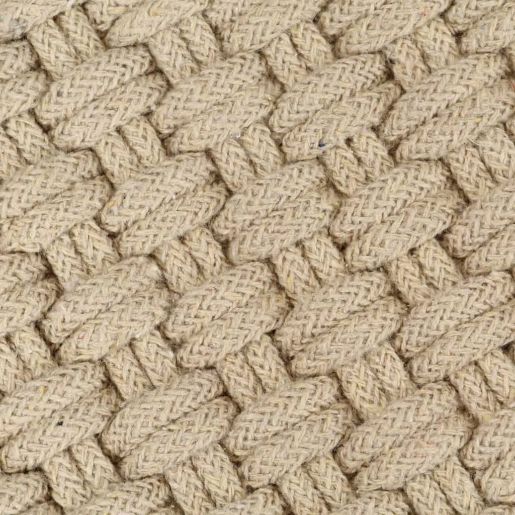 Vloerkleed Rechthoekig 180X250 Cm Katoen Naturel