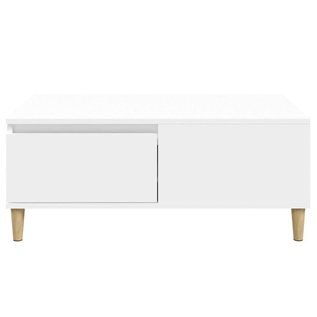 Salontafel 90X50X36,5 Cm Bewerkt Hout Wit