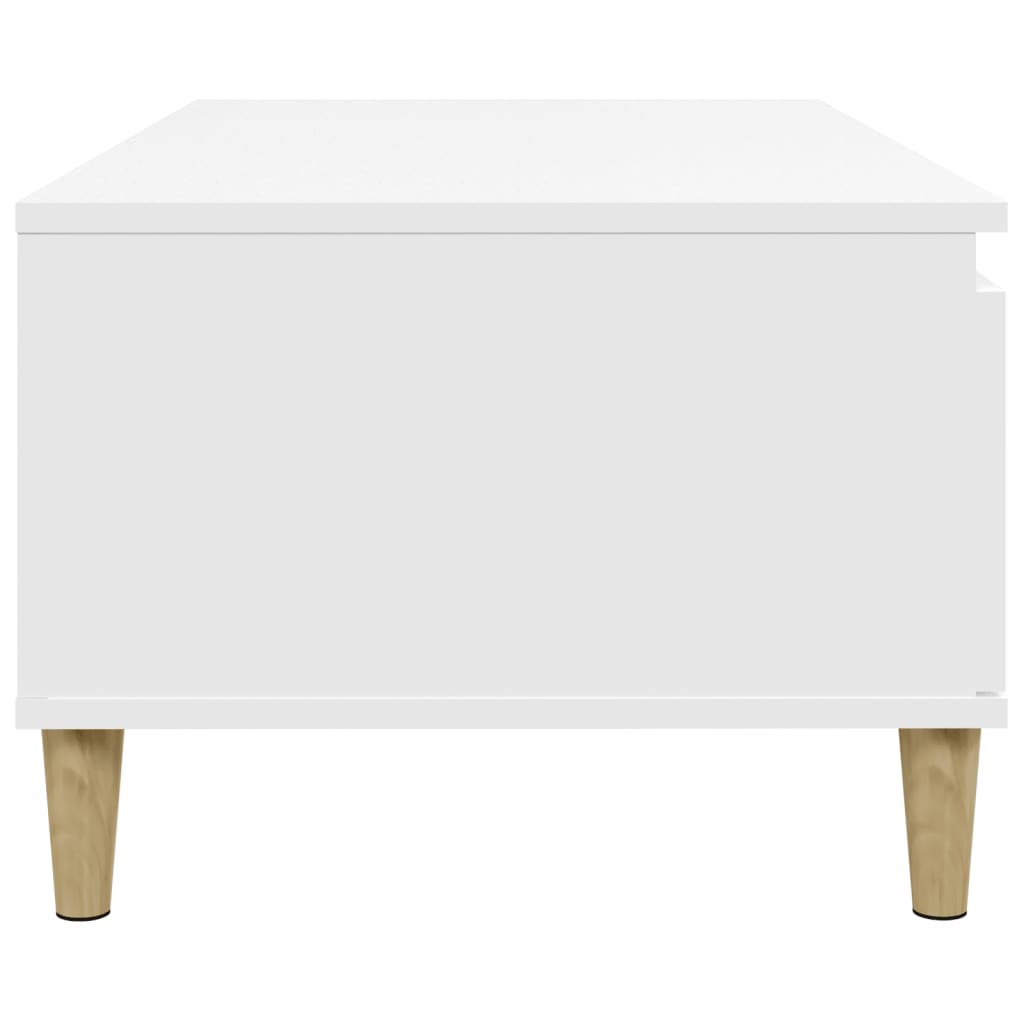 Salontafel 90X50X36,5 Cm Bewerkt Hout Wit