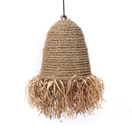 Raffia Lamp KALIMA | Geweven Lampenkap | Hangende Plafondlamp (3 maten)